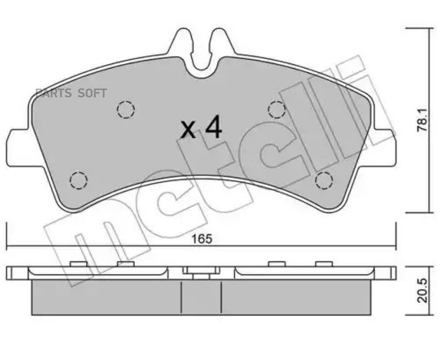 

Тормозные колодки METELLI 22-0674-0