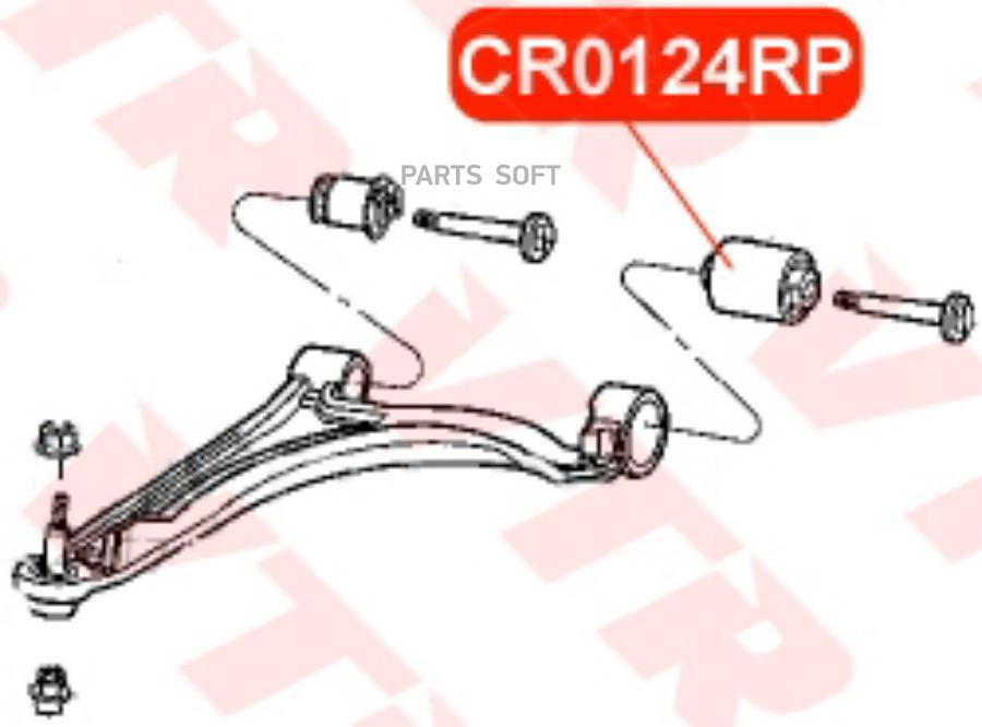 

VTR CR0124RP Полиуретановый сайлентблок рычага передней подвески задний () 1шт