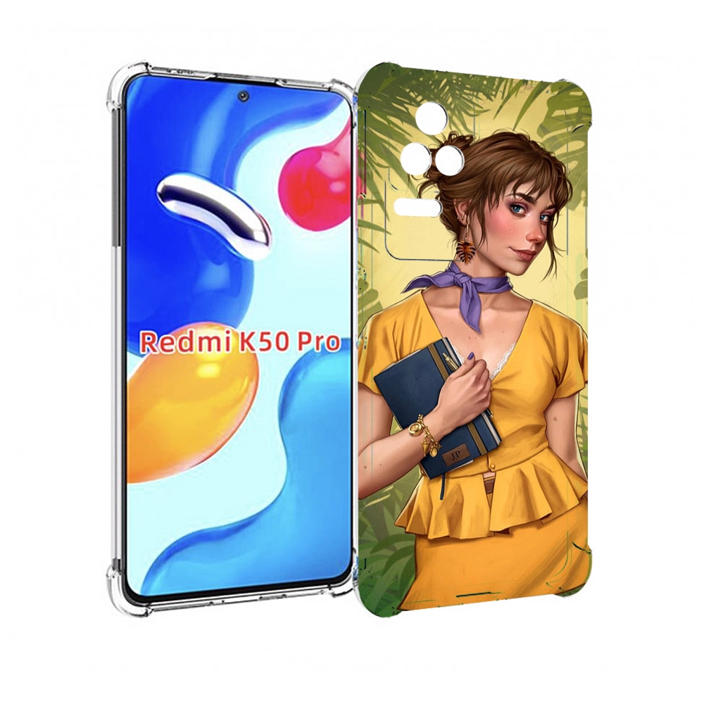 

Чехол MyPads девушка-в-зелени женский для Xiaomi Redmi K50 / K50 Pro, Прозрачный, Tocco