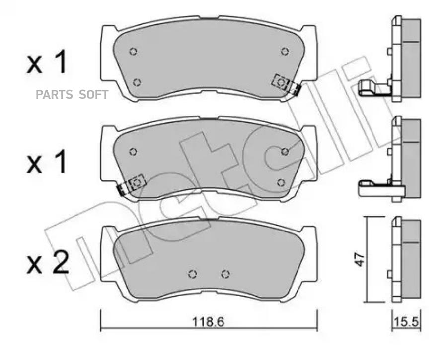 Тормозные колодки METELLI 22-0788-0