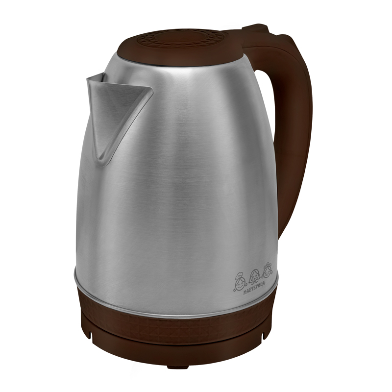 Чайник электрический Мастерица EK-1801  18 1.8 л коричневый, серебристый