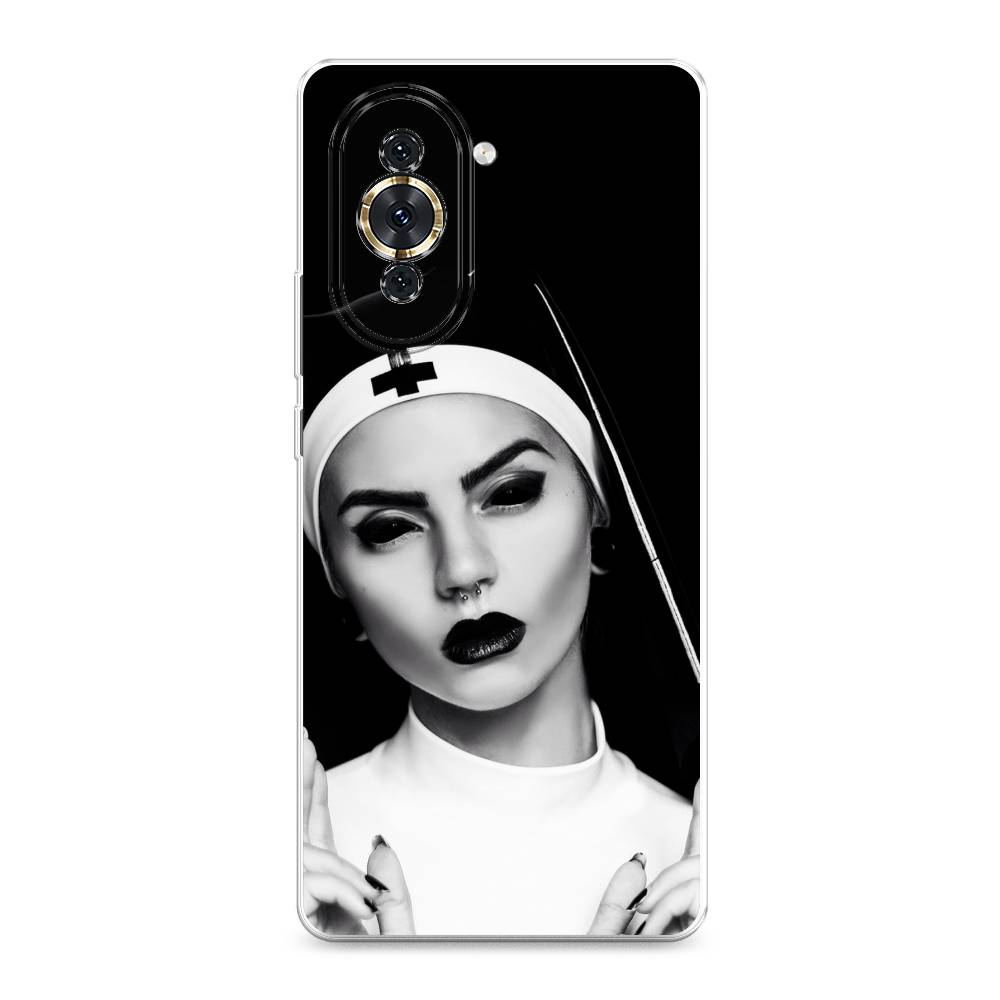 фото Силиконовый чехол "черная монашка" на huawei nova 10 awog