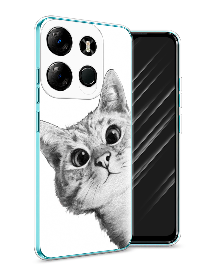 

Чехол Awog на Tecno Phantom X2/X2 Pro "Кот рисунок черно-белый", Черный, 303250-1