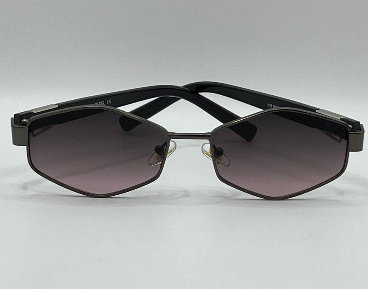 Солнцезащитные очки женские SunGold Ромб темно-пудровые/узкие