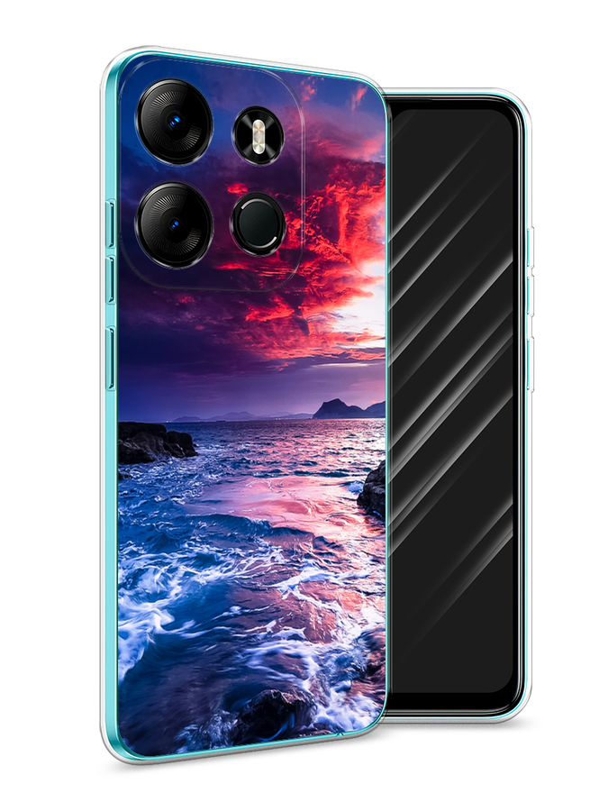 

Чехол Awog на Tecno Phantom X2/X2 Pro "Волны 1", Розовый;синий, 303250-4