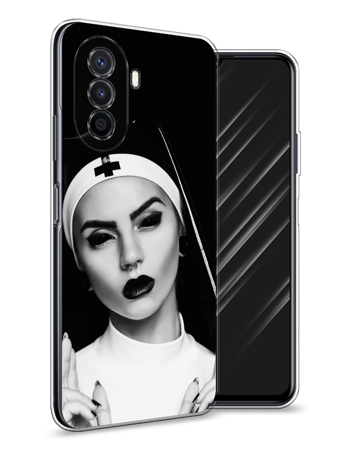 

Чехол Awog на Huawei Nova Y70 "Черная монашка", Разноцветный, 6109150-9