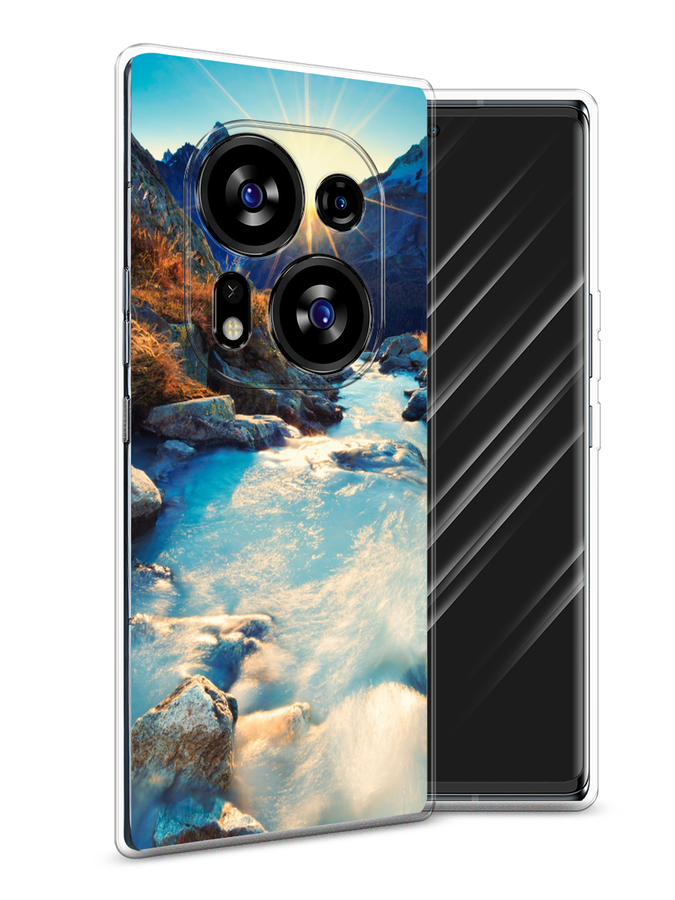 

Чехол Awog на Tecno Phantom X2/X2 Pro "Восход 7", Коричневый;белый;голубой, 303250-4