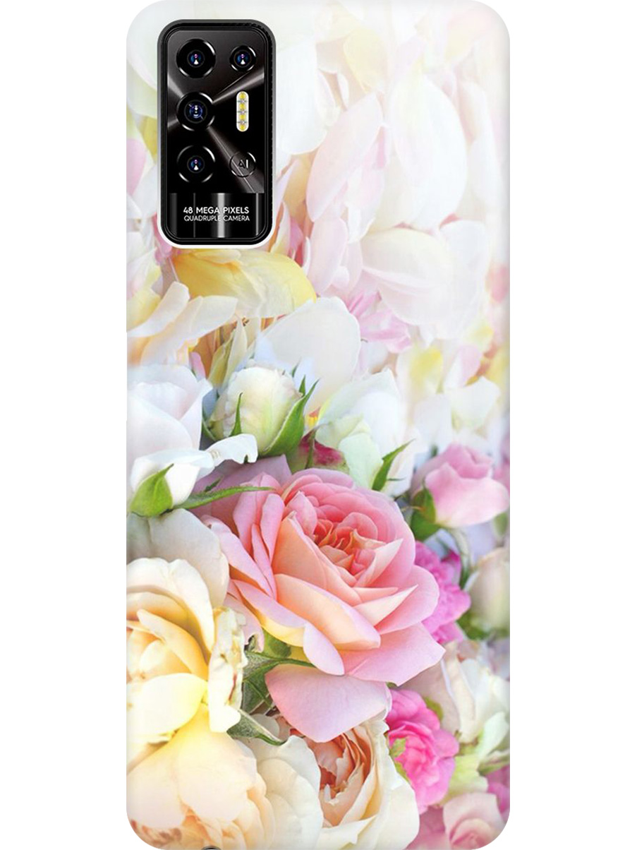 

Силиконовый чехол на Tecno Pova 2 с принтом "Нежные розы", Прозрачный;белый;желтый;розовый, 741736021