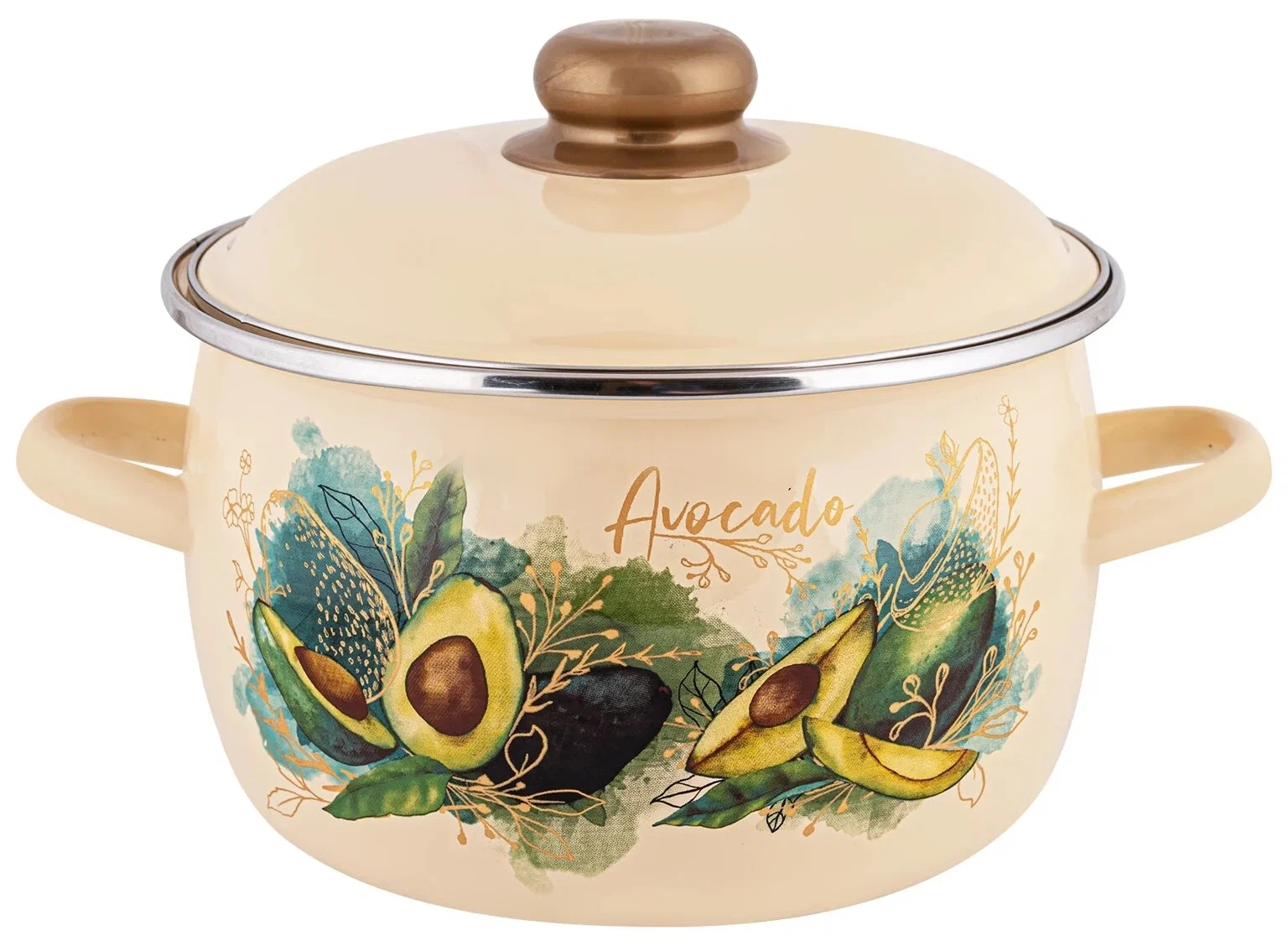 фото Кастрюля эмал сфер avocado 5,5л тм appetite