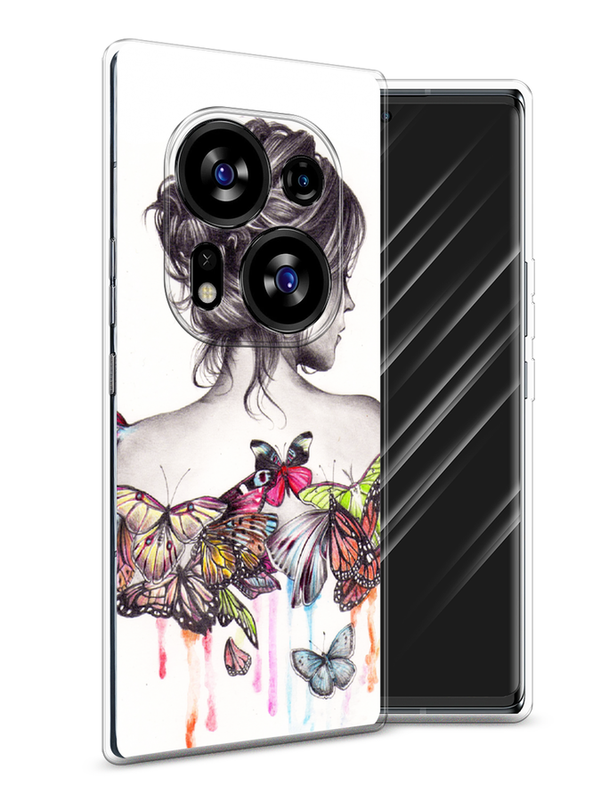 

Чехол Awog на Tecno Phantom X2/X2 Pro "Девушка с бабочками", Коричневый, 303250-10