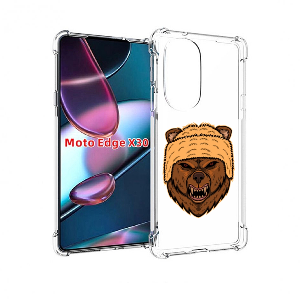 

Чехол MyPads Медведь-в-шапке для Motorola Moto Edge X30, Прозрачный, Tocco