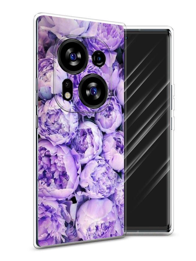 

Чехол Awog на Tecno Phantom X2/X2 Pro "Пионы сиреневые", Фиолетовый;голубой, 303250-8