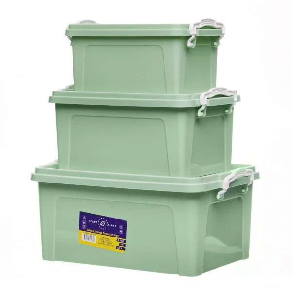 Набор цветной контейнер для хранения 3шт. (1,75,3,5,5) л