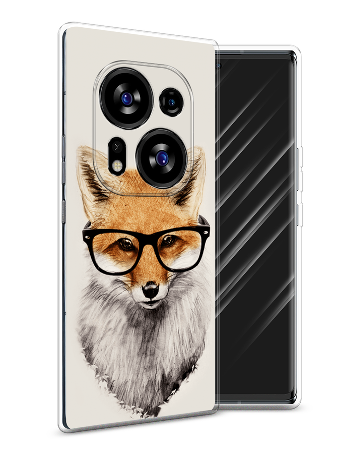 

Чехол Awog на Tecno Phantom X2/X2 Pro "Лиса в очках", Бежевый, 303250-10