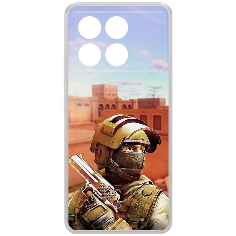 

Чехол-накладка Krutoff Clear Case Cтандофф 2 (Standoff 2) - Спец для Xiaomi Poco X6 Pro, Прозрачный