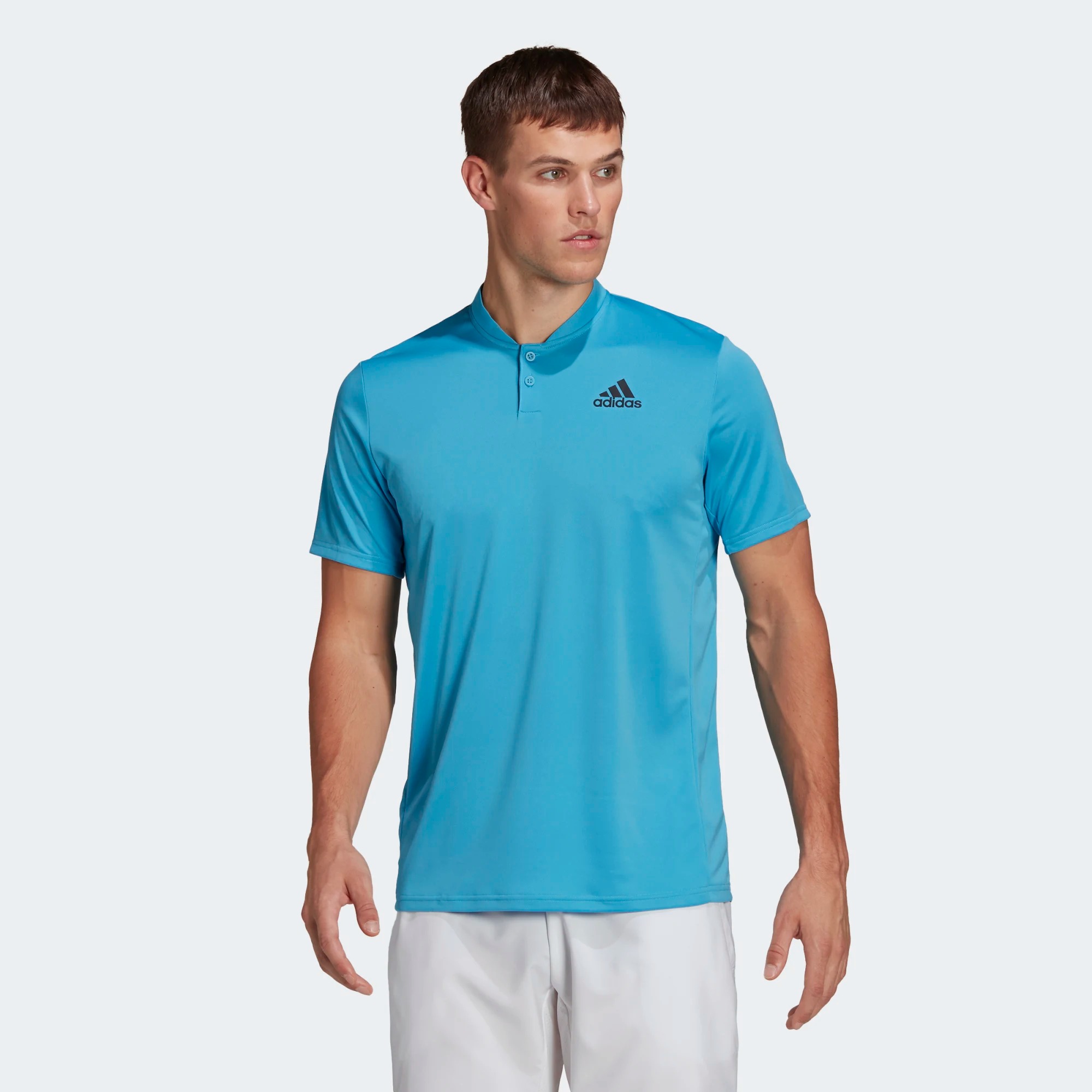 

Футболка мужская Adidas Club Henley голубая S, Голубой, Club Henley