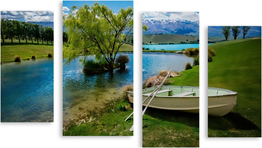 

Картина модульная на холсте Модулка На берегу 150x94 см, 2838