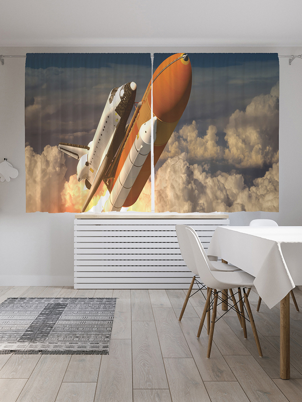 

Шторы с фотопечатью JoyArty "Полет в космос" из сатена, 290х180 см