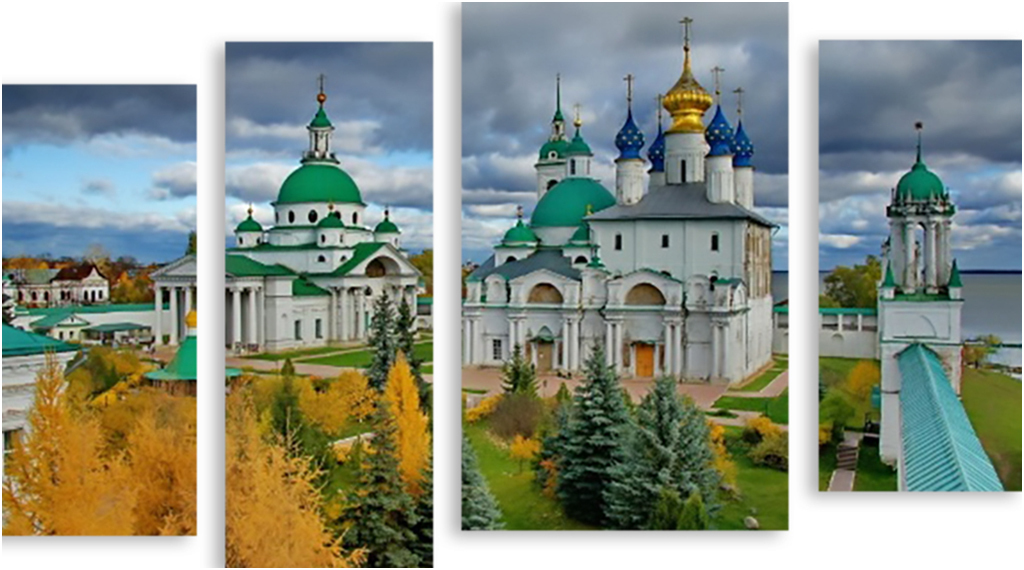 

Картина модульная на холсте Модулка Монастырь 90x54 см, 2840