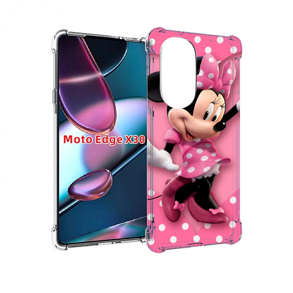 

Чехол MyPads Минни-Маус-в-сердце женский для Motorola Moto Edge X30, Прозрачный, Tocco
