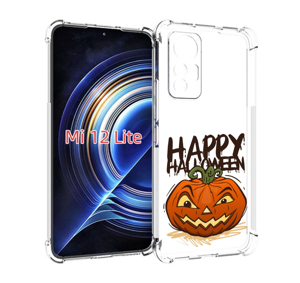 

Чехол MyPads Хэллоуин счастливый для Xiaomi 12 Lite, Прозрачный, Tocco