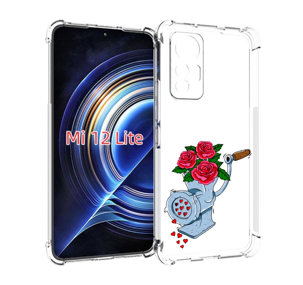 

Чехол MyPads Цветочные сердца для Xiaomi 12 Lite, Прозрачный, Tocco