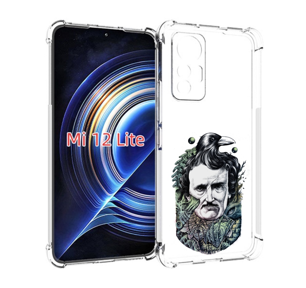 

Чехол MyPads Эдгар Аллан с вороном для Xiaomi 12 Lite, Прозрачный, Tocco