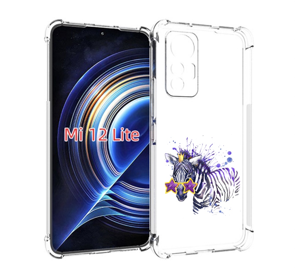 

Чехол MyPads акварельная зебра для Xiaomi 12 Lite, Прозрачный, Tocco