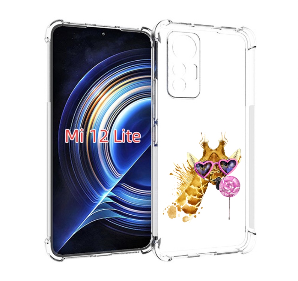 

Чехол MyPads акварельный жираф для Xiaomi 12 Lite, Прозрачный, Tocco