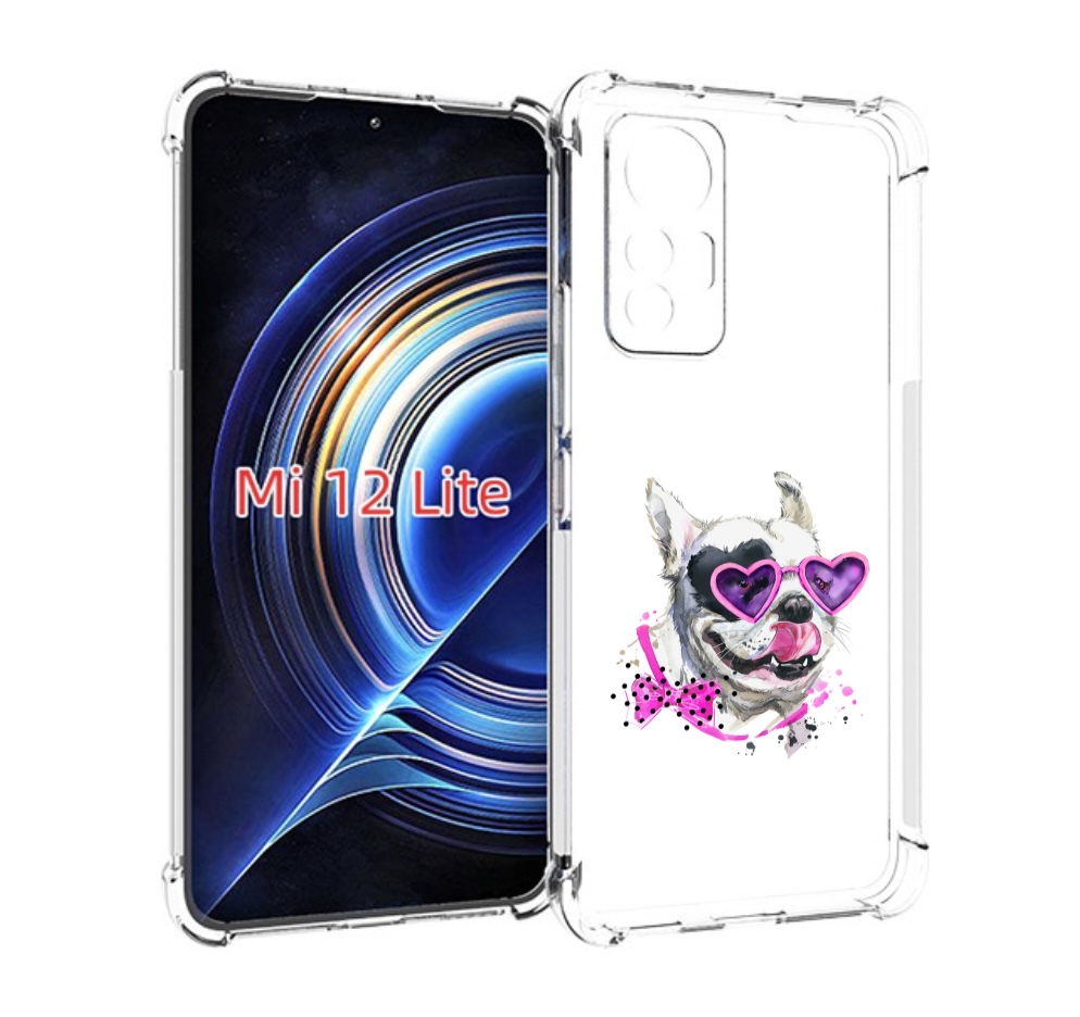 

Чехол MyPads акварельный пёс для Xiaomi 12 Lite, Прозрачный, Tocco