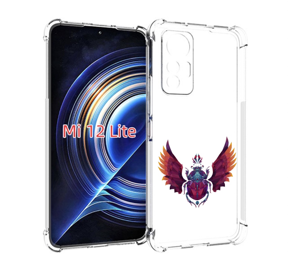 

Чехол MyPads алмазный скоробей для Xiaomi 12 Lite, Прозрачный, Tocco