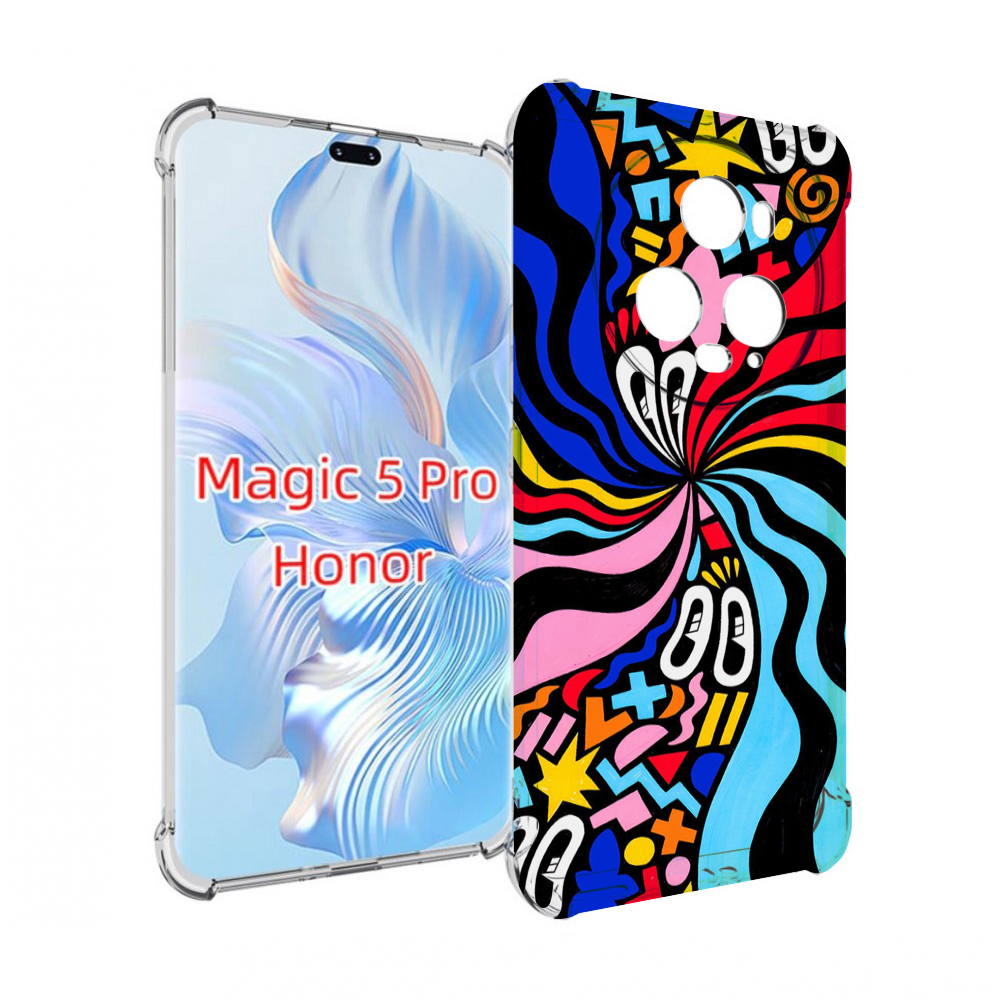 Чехол MyPads волнистая-абстракция для Honor Magic 5 Pro противоударный
