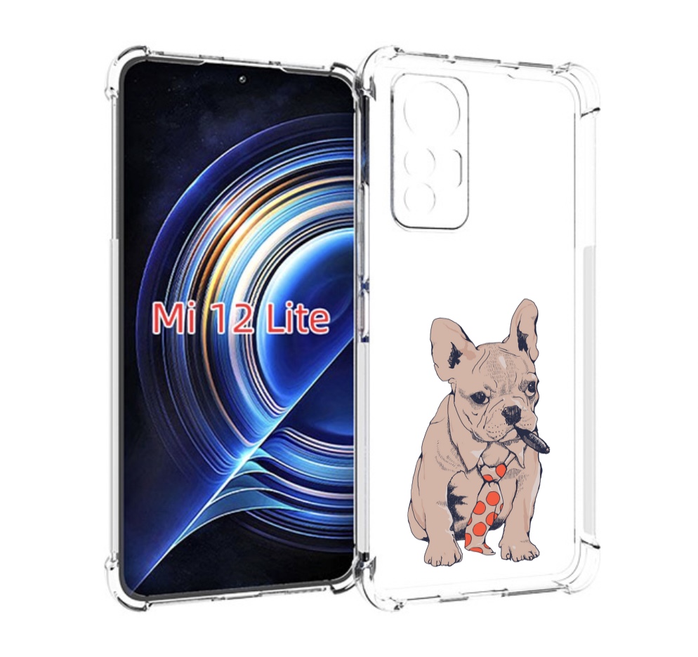 

Чехол MyPads бульдог с сигарой для Xiaomi 12 Lite, Прозрачный, Tocco