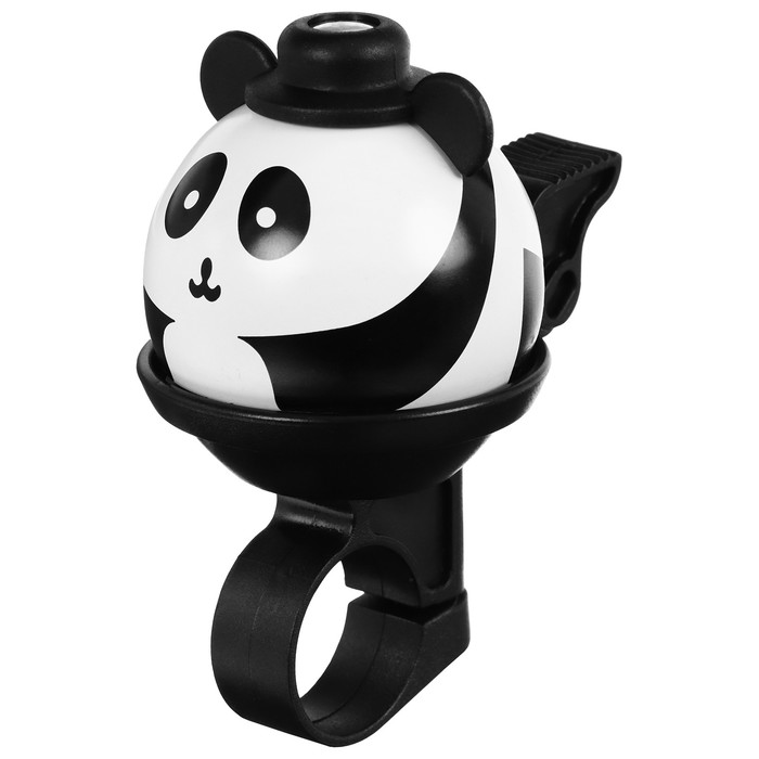 фото Звонок велосипедный "панда" цвет чёрный nobrand