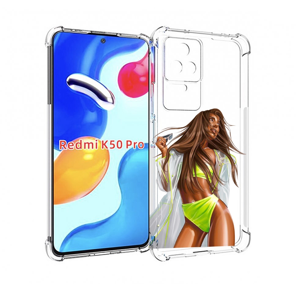 

Чехол MyPads девушка-модель-мулатка для Xiaomi Redmi K50 / K50 Pro, Прозрачный, Tocco