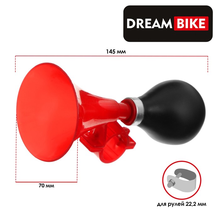 

Клаксон Dream Bike, пластик, цвет красный