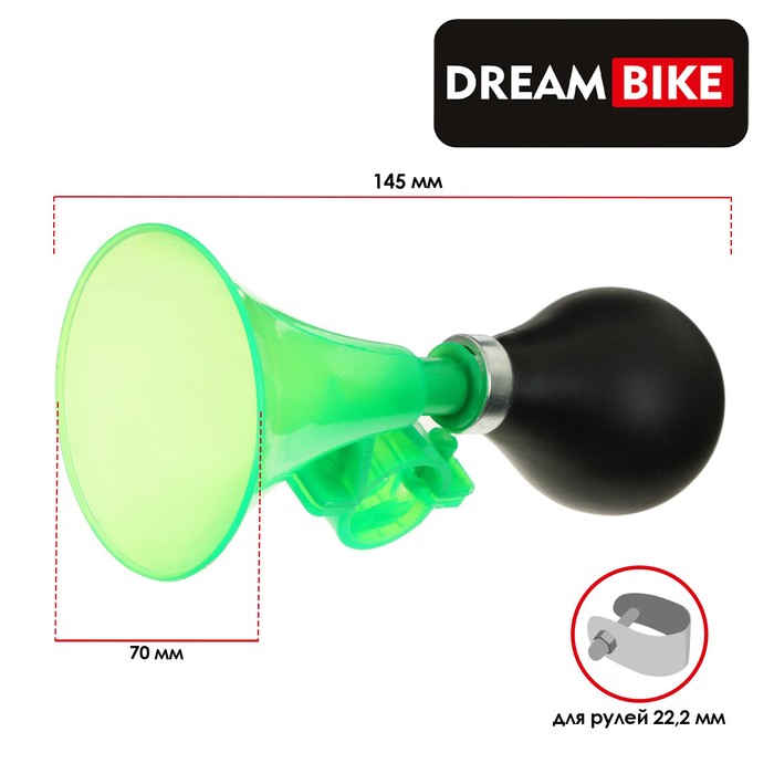 

Клаксон Dream Bike, пластик, цвет зеленый