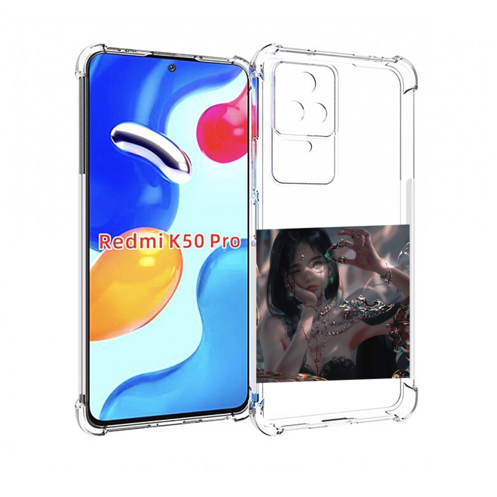 

Чехол MyPads девушка-с-алмазом для Xiaomi Redmi K50/K50 Pro, Прозрачный, Tocco