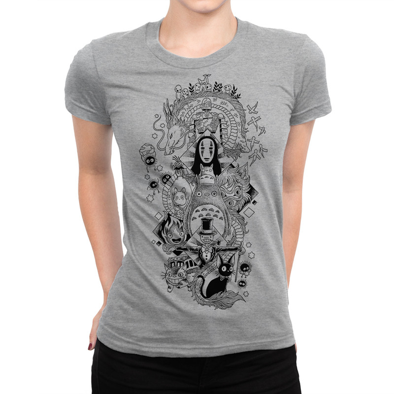 

Футболка женская Dream Shirts Студия Гибли серая 2XL, Серый, Студия Гибли
