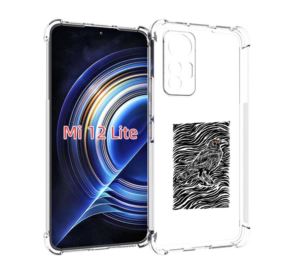 

Чехол MyPads ворон в абстракции для Xiaomi 12 Lite, Прозрачный, Tocco