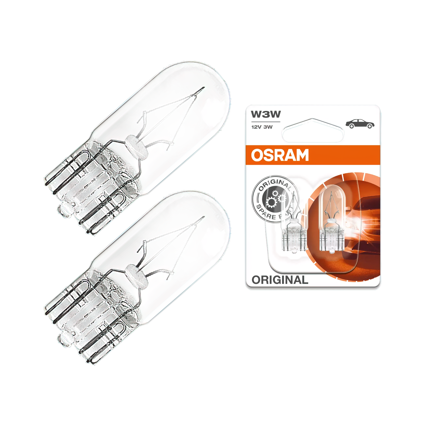 

Лампа накаливания автомобильная OSRAM 2821-02B 3W блистер 2шт, 2821.02B