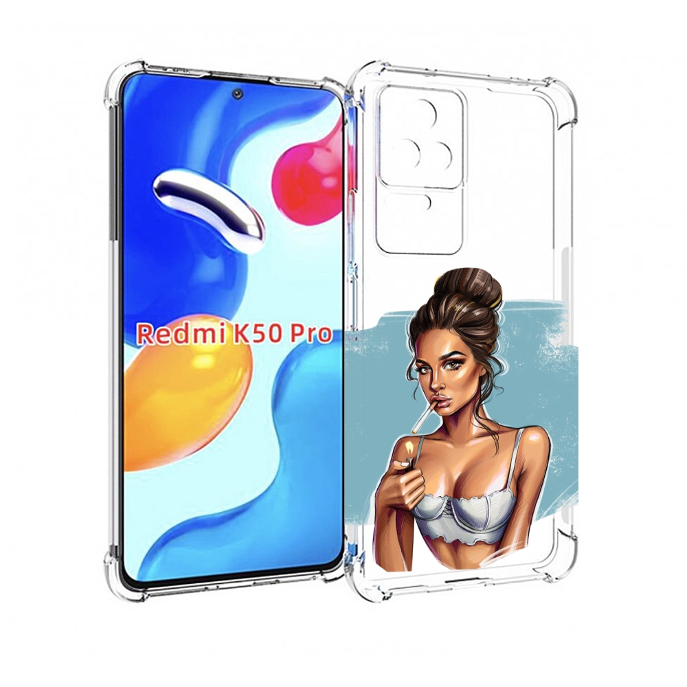 

Чехол MyPads девушка-с-зажигалкой для Xiaomi Redmi K50 / K50 Pro, Прозрачный, Tocco