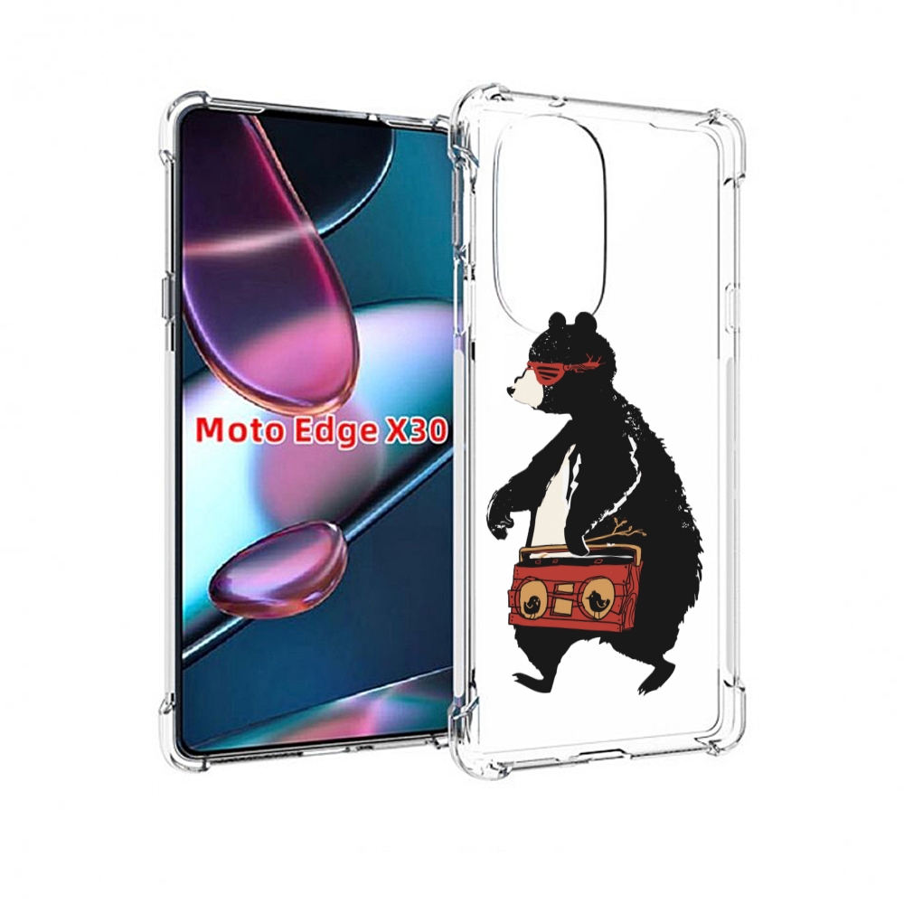 

Чехол MyPads Музыкальный медведь для Motorola Moto Edge X30, Прозрачный, Tocco