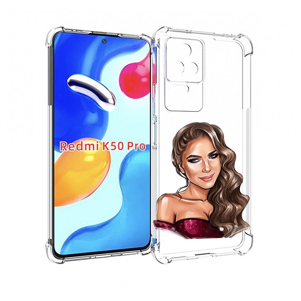 

Чехол MyPads девушка-с-улыбкой женский для Xiaomi Redmi K50/K50 Pro, Прозрачный, Tocco