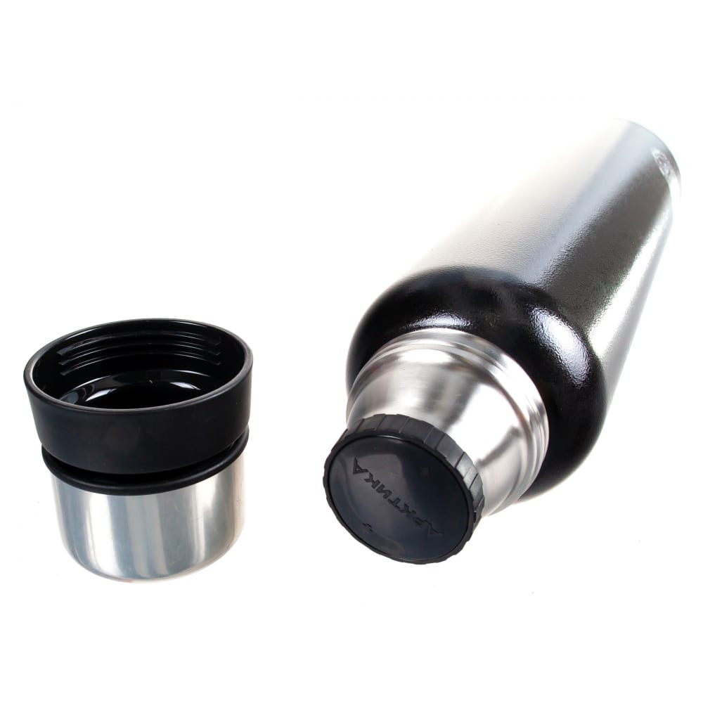 фото Термос с узким горлом арктика 1.6 л 106-1600 чёрный nobrand