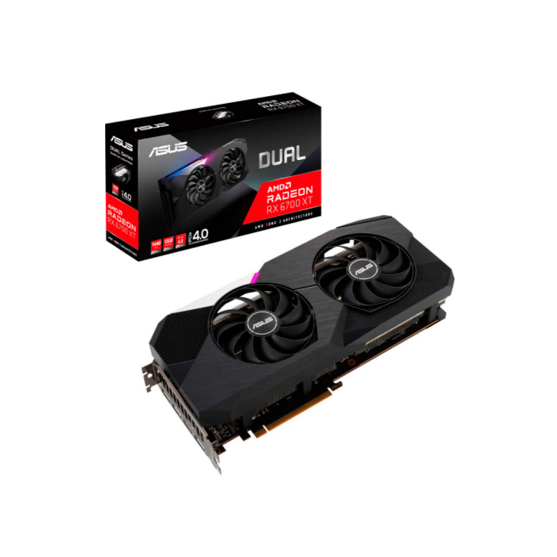 

Видеокарта ASUS AMD Radeon RX 6700 XT DUAL (DUAL-RX6700XT-12G), Черный, Radeon RX 6700 XT DUAL