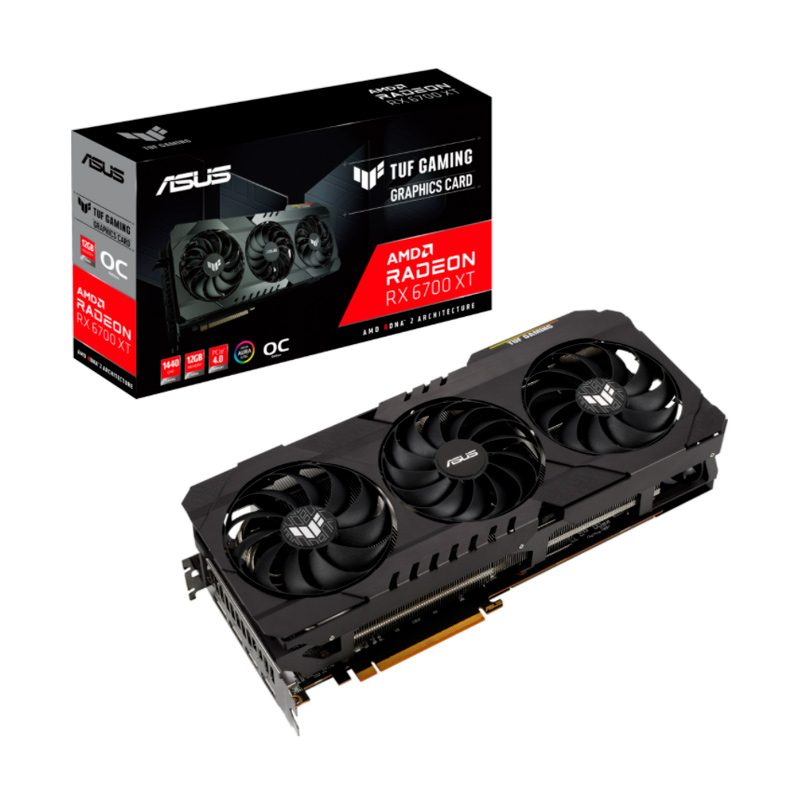 фото Видеокарта asus amd radeon rx 6700 xt tuf gaming oc (tuf-rx6700xt-o12g-gaming)