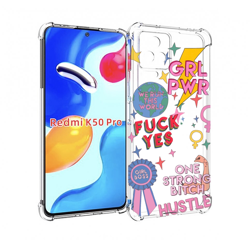 

Чехол MyPads девушки-боссы женский для Xiaomi Redmi K50/K50 Pro, Прозрачный, Tocco