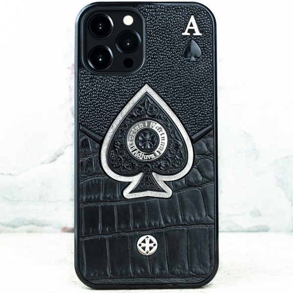 

Чехол iPhone 13 Pro - Euphoria Ace of Spades LUX - Euphoria HM Premium, Черный, iPhone 13 Pro