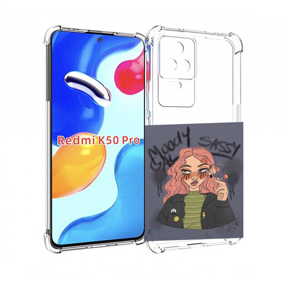Чехол MyPads дерзкое-настроение женский для Xiaomi Redmi K50/K50 Pro